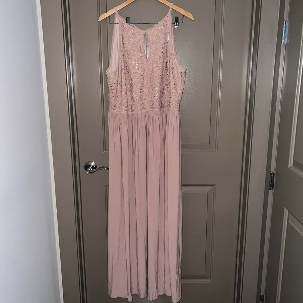Plus Size Dusty Rose Evening Gown